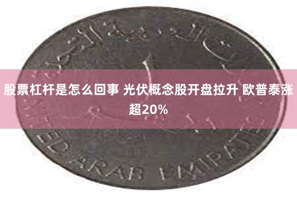 股票杠杆是怎么回事 光伏概念股开盘拉升 欧普泰涨超20%