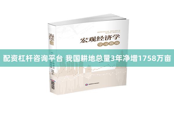 配资杠杆咨询平台 我国耕地总量3年净增1758万亩