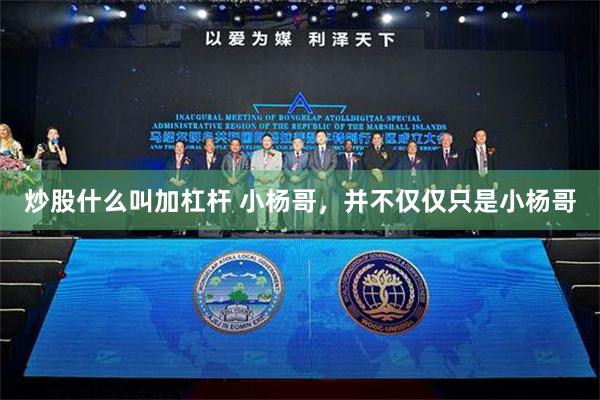 炒股什么叫加杠杆 小杨哥，并不仅仅只是小杨哥