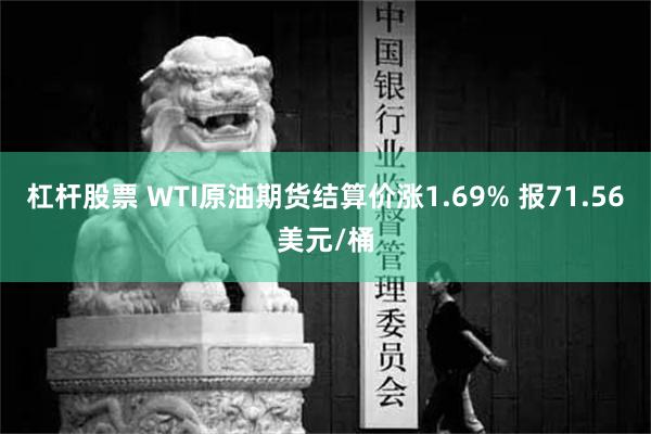 杠杆股票 WTI原油期货结算价涨1.69% 报71.56美元/桶