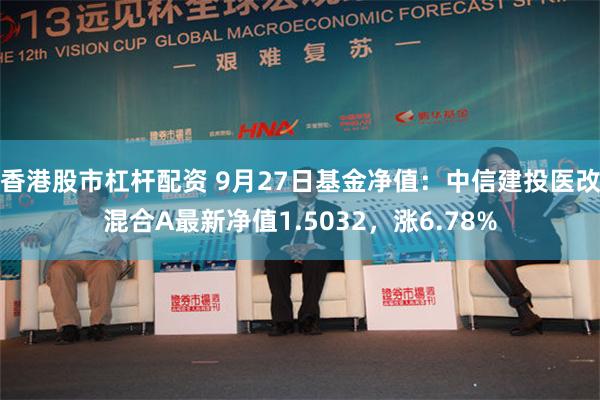香港股市杠杆配资 9月27日基金净值：中信建投医改混合A最新净值1.5032，涨6.78%