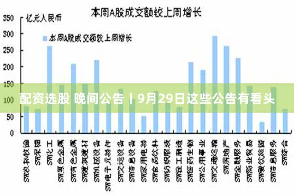 配资选股 晚间公告丨9月29日这些公告有看头