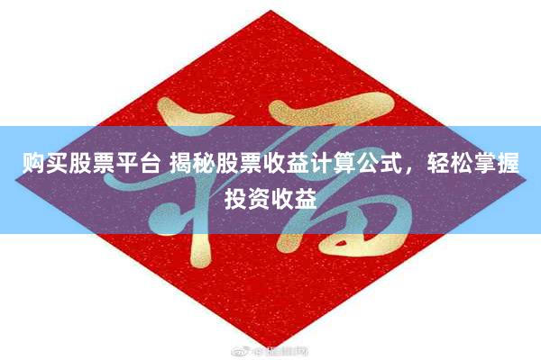 购买股票平台 揭秘股票收益计算公式，轻松掌握投资收益