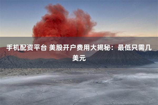 手机配资平台 美股开户费用大揭秘：最低只需几美元