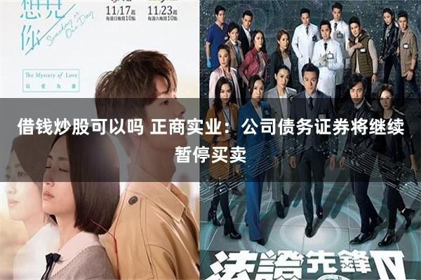 借钱炒股可以吗 正商实业：公司债务证券将继续暂停买卖