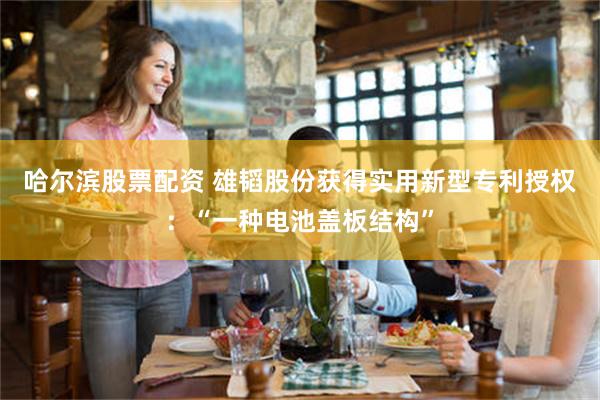 哈尔滨股票配资 雄韬股份获得实用新型专利授权：“一种电池盖板结构”