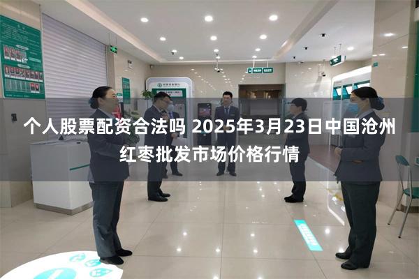 个人股票配资合法吗 2025年3月23日中国沧州红枣批发市场价格行情