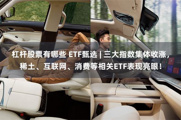 杠杆股票有哪些 ETF甄选 | 三大指数集体收涨，稀土、互联网、消费等相关ETF表现亮眼！