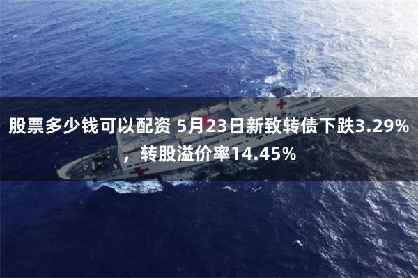 股票多少钱可以配资 5月23日新致转债下跌3.29%，转股溢价率14.45%