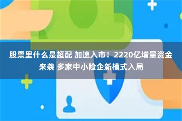 股票里什么是超配 加速入市！2220亿增量资金来袭 多家中小险企新模式入局