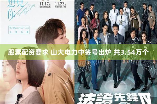 股票配资要求 山大电力中签号出炉 共3.54万个