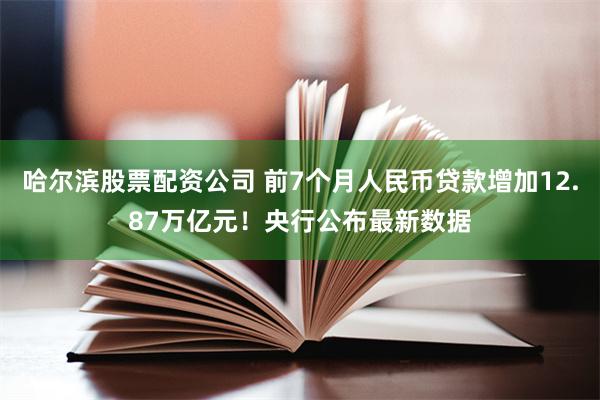 哈尔滨股票配资公司 前7个月人民币贷款增加12.87万亿元！央行公布最新数据